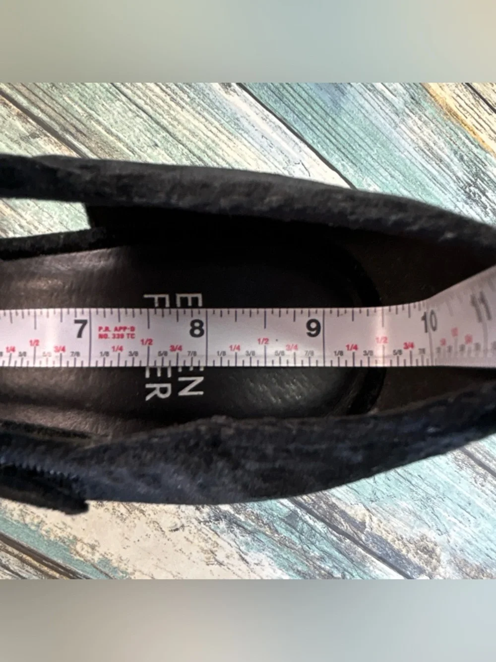 Eileen Fisher Malta Mary Jane Pumps Womens Sz 8 Black Velvet Block Heel Evening